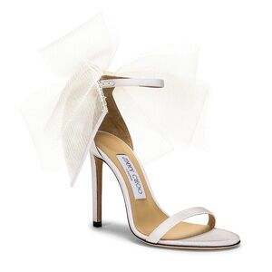 Jimmy Choo Aveline 80mm white stilettos NEVER WORN